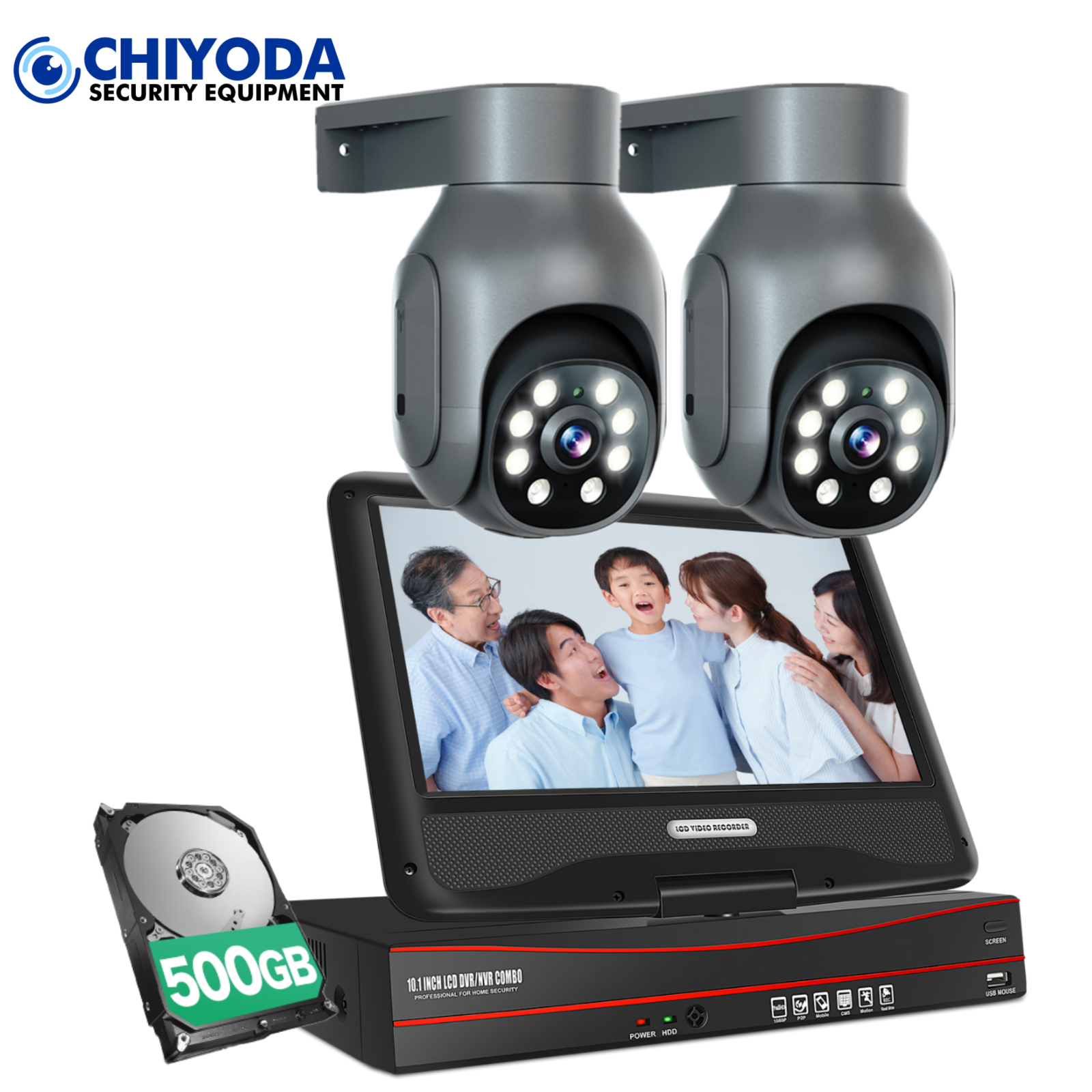 防犯カメラ 有線 PoE給電 防犯 2台カメラセット 屋外対応 NVR録画機 防犯カメラ 有線 PoE給電 防犯 2台カメラセット 屋外対応 NVR録画機 防犯