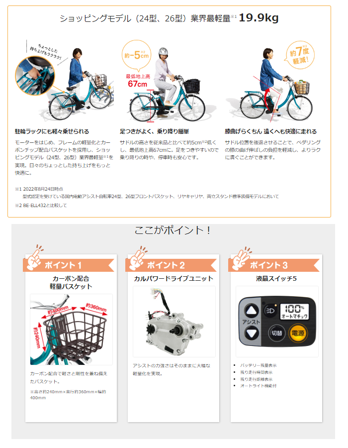 Panasonic（パナソニック） 完売御礼 ビビ・SL・24 BE-FSL432R 
