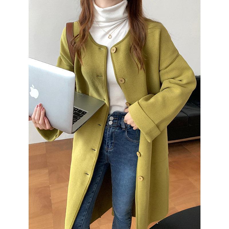 大特価】ノーカラーコート レディース チェスターコート アウター 秋冬