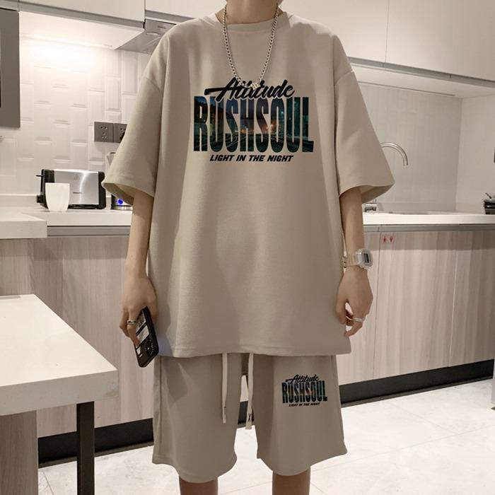 ★LMC★カモTシャツ & バミューダパンツ セットアップ Tシャツ ショートパンツ セットアップ[品番：XV000015116