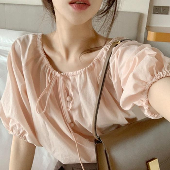 ✧︎新品✧︎♡︎ジャス♡︎5分袖パールバーブラウス　ピンクベージュ　S ✧︎新品♡︎ジャス♡︎5分袖パールバーブラウス ピンクベージュ 1 S