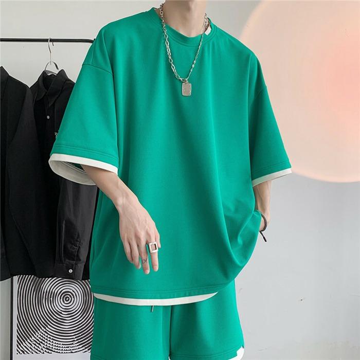 セットアップ メンズ 半袖 夏 上下セット Tシャツ ハーフパンツ