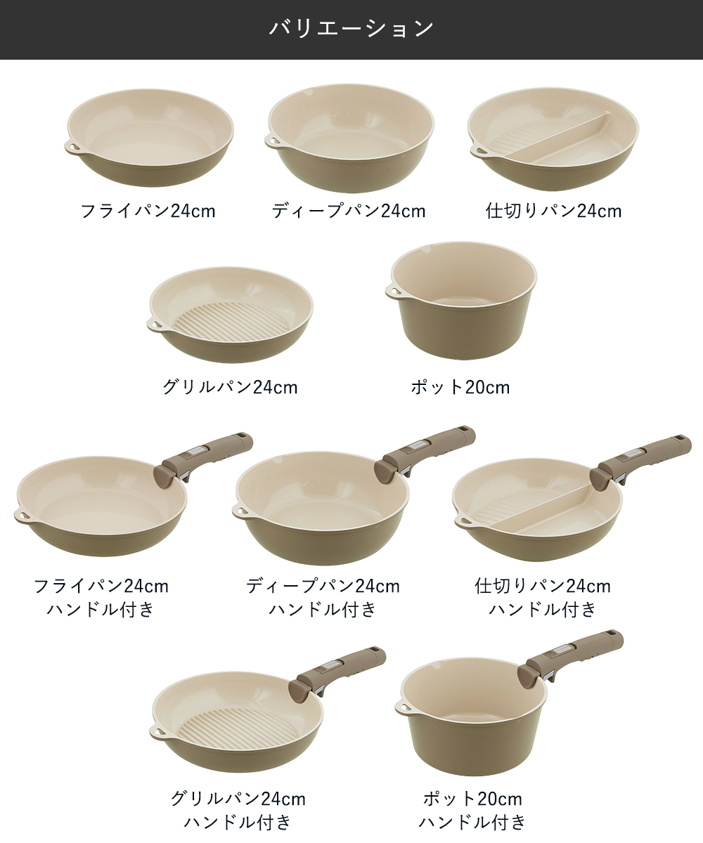 公式販売店】 選べる フライパン 鍋 ハンドル SONOMA | IH ガス火対応