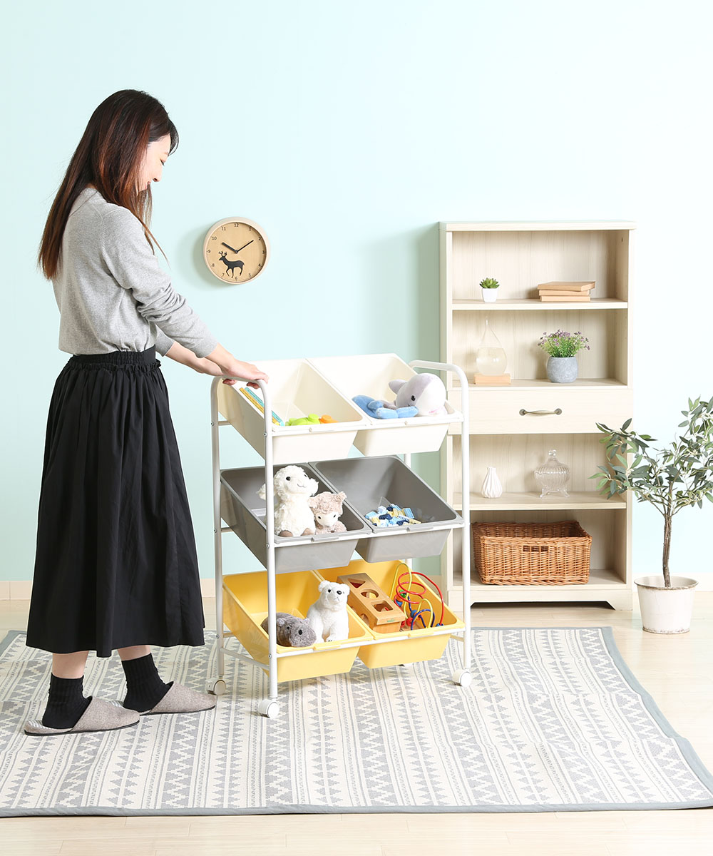 6-95 キャスター付キッズ収納ラック【引取限定・現状渡し】カグマニア s5t40-13.jpg