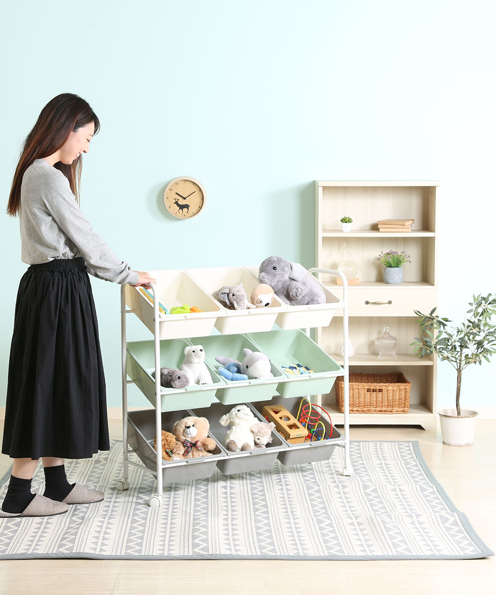 キッズラック color 9マス おもちゃ箱 不二貿易 | 収納ラック 収納