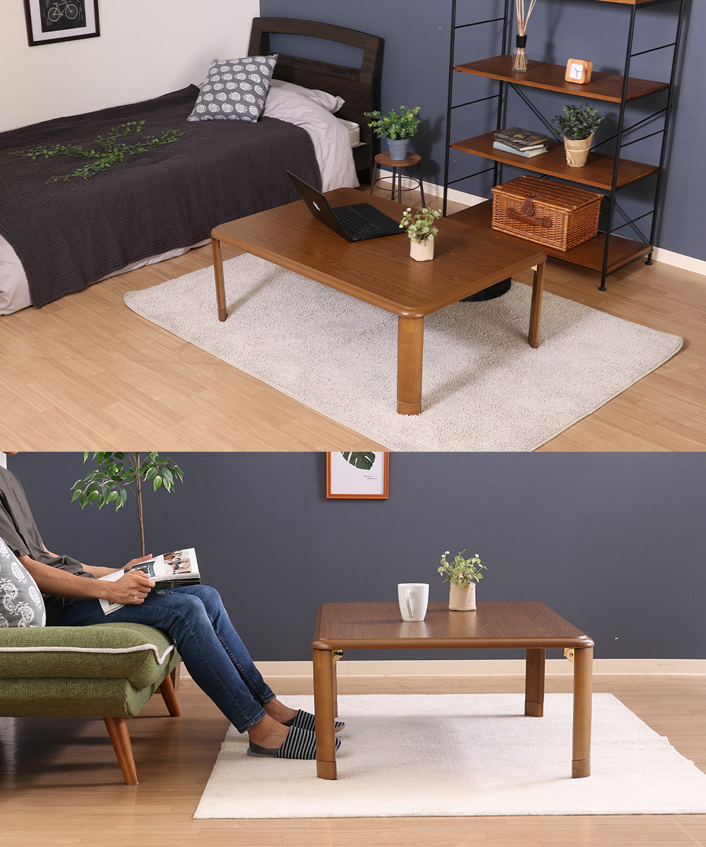 軽量 継脚 折りたたみ座卓 幅105cm 10575MBR 不二貿易 | 折りたたみ