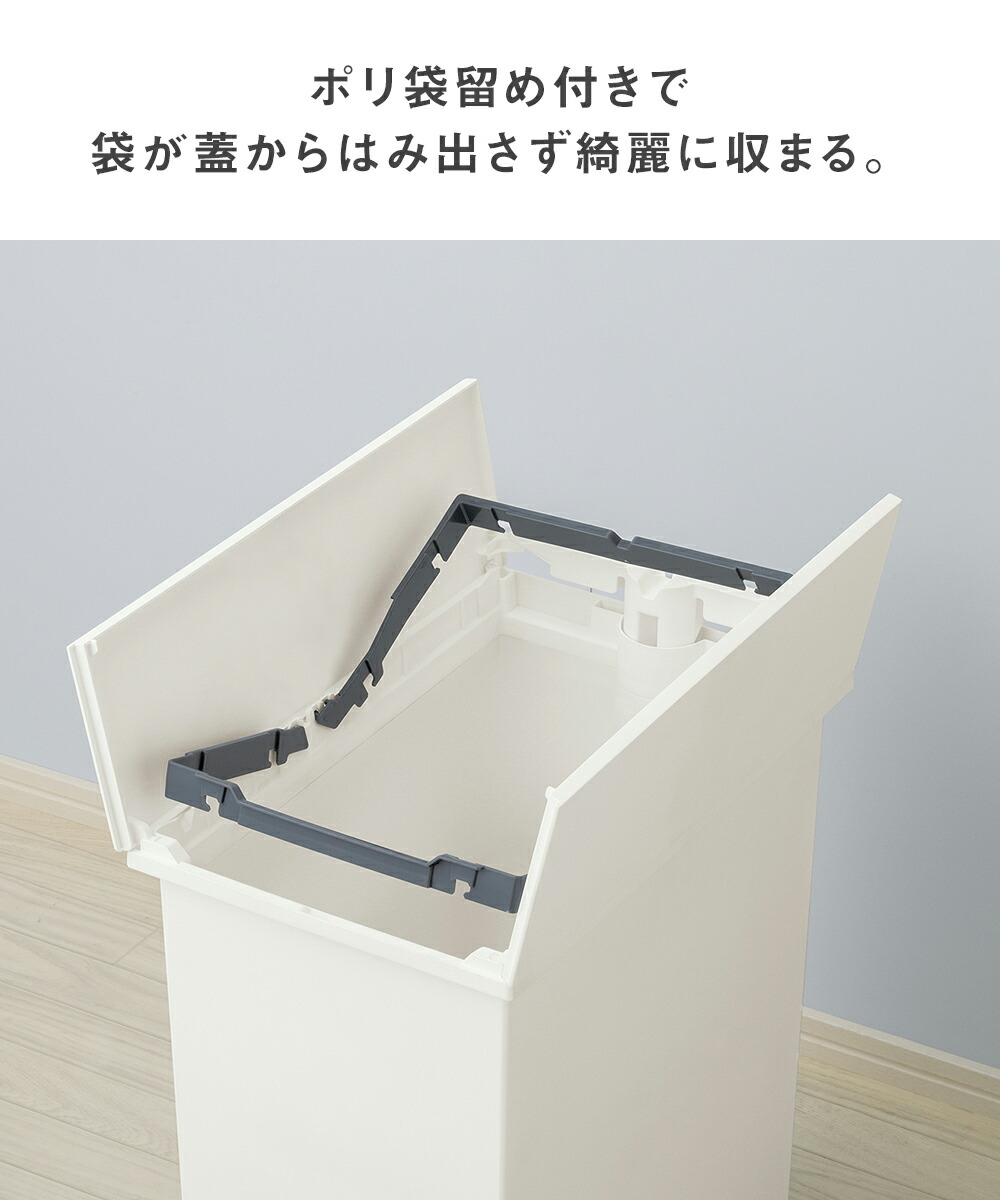 ゴミ箱 45L ペダル 両開き 日本製 2個セット ホワイト SOLOW ソロウ