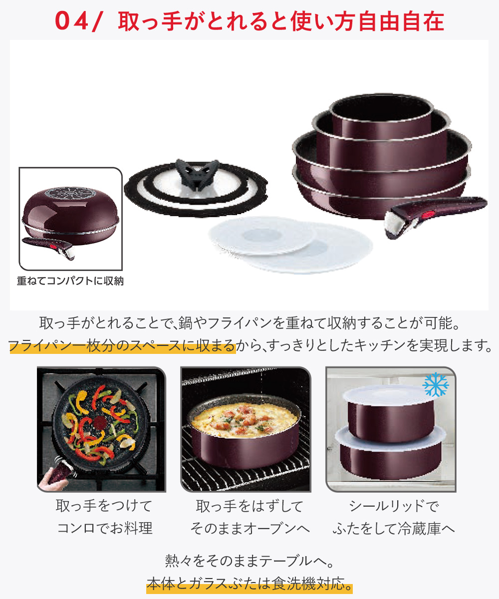 T-fal インジニオ・ネオ ヴィンテージボルドー・インテンス セット9