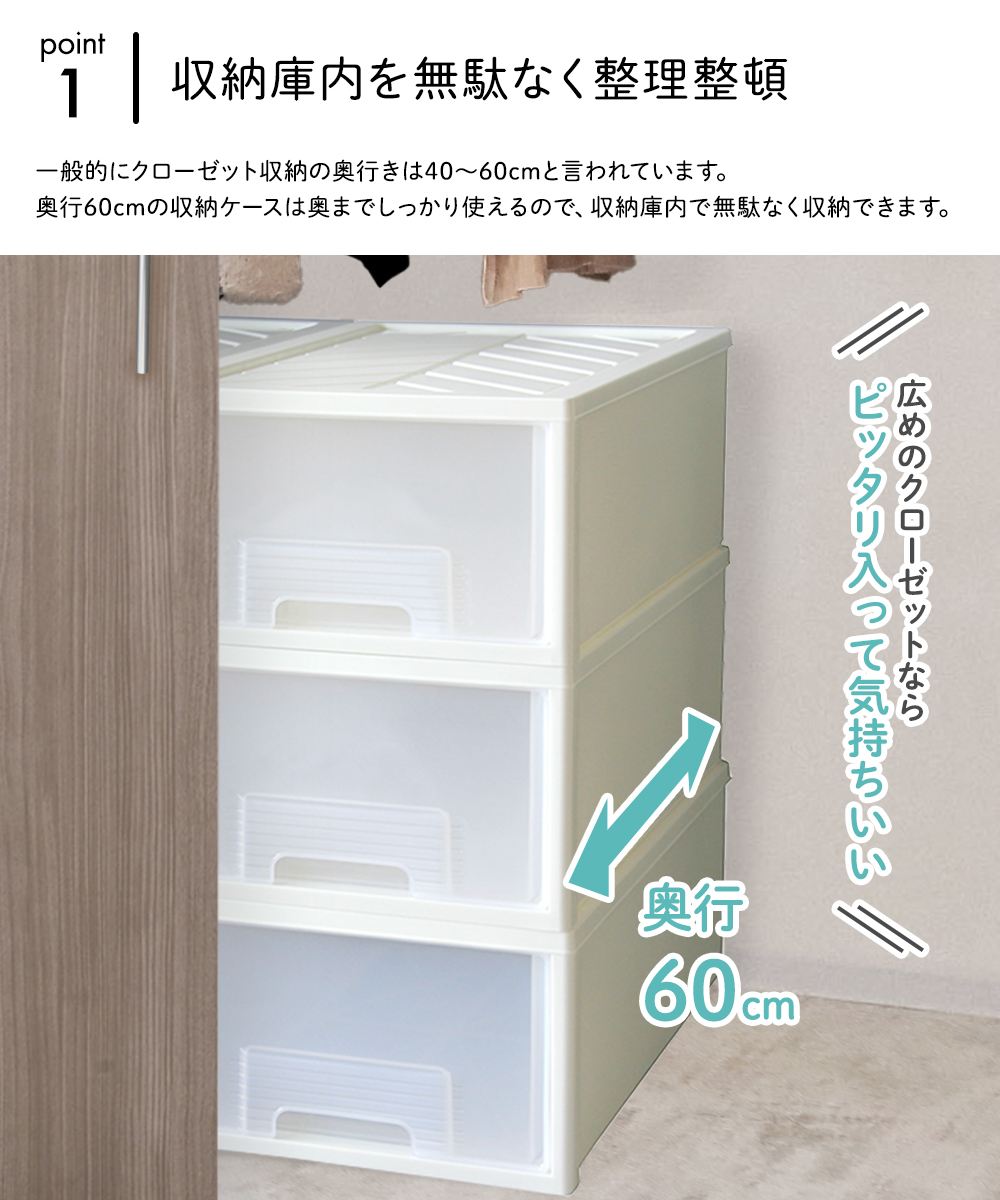 クローゼット 収納ケース 引き出し ファインコンテナ 浅型 6個セット
