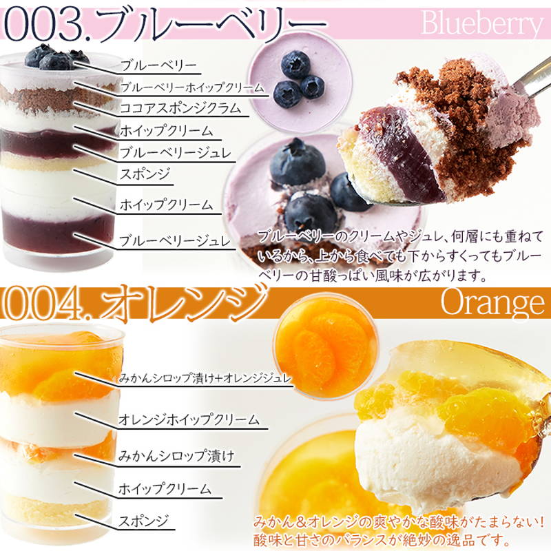 ツイストカップケーキ 6種セット(チョコ・フルーツコンポート・ブルーベリー・オレンジ・抹茶・マンゴー) スプーンで食べるカップケーキ 冷凍 スイーツ｜kanaemina-gourmet｜05