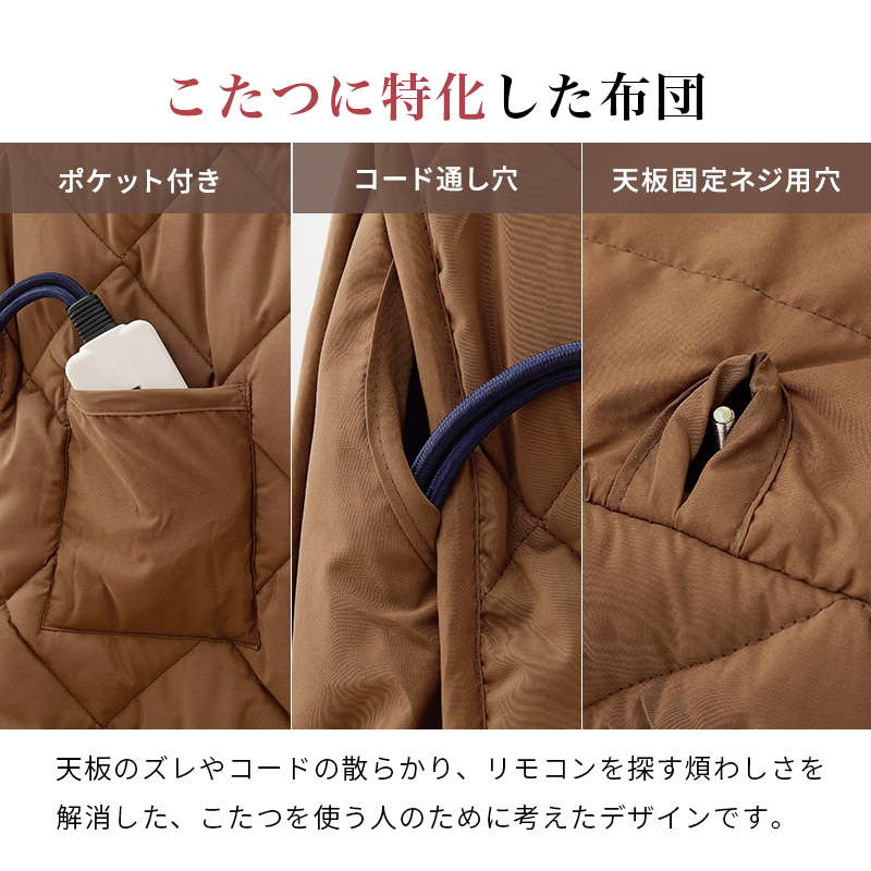 ダイニングこたつ布団 高脚 ハイタイプ 掛け布...の詳細画像2