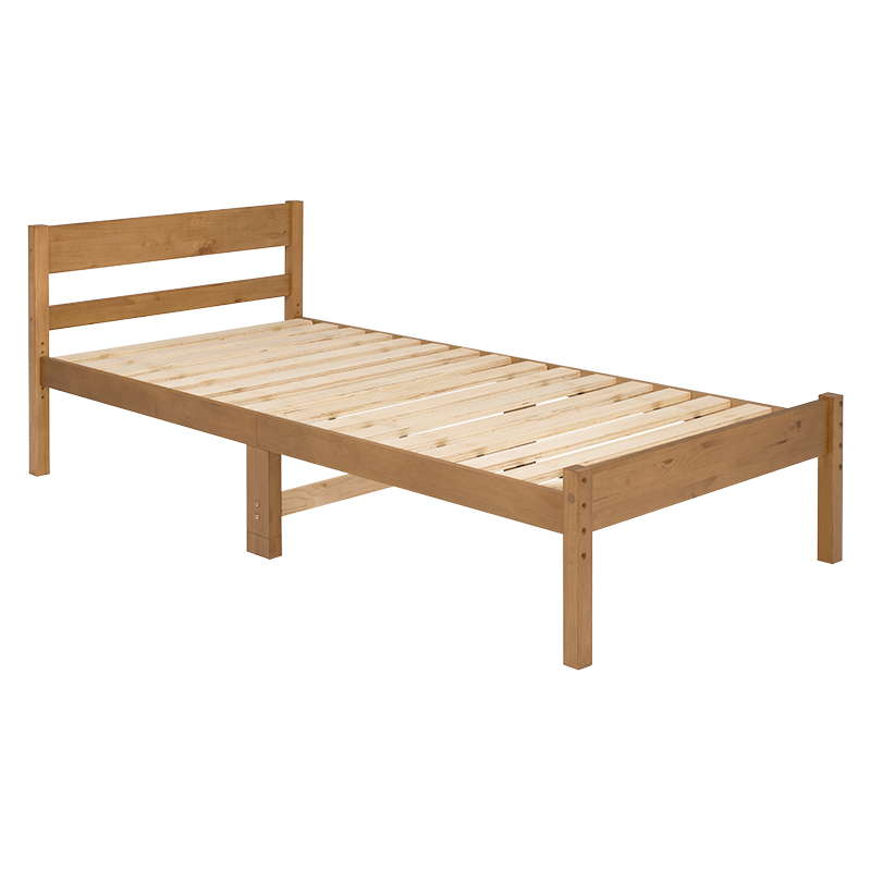 ベッドフレーム シングル 高さ3段階調節 木製 すのこ 床板 頑丈 敷布団使用可能 おしゃれ 天然木