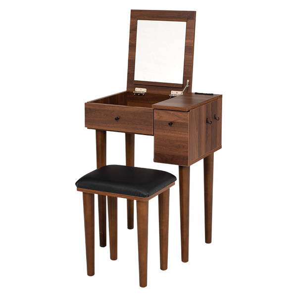 HAGiHARA（萩原） ドレッサーデスク スツールセット 幅53cm 机＆椅子