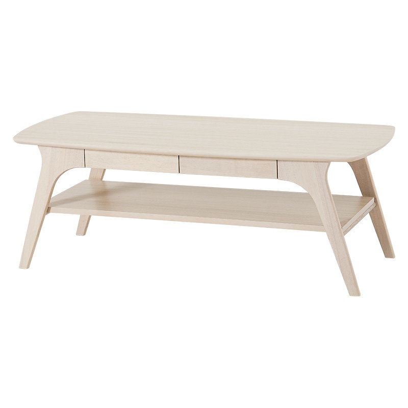 ☆美品☆北欧風☆センターテーブル（中棚付き）（関家具） ☆美品☆北欧風☆センターテーブル（中棚付き）（関家具