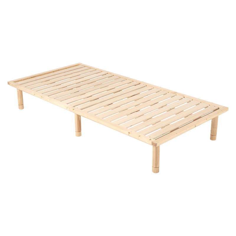 すのこベッド ベッドフレーム シングルロング ローベッド 敷き布団対応 木製 天然木 パイン材 頑丈 耐荷重350kg 高さ3段階調節