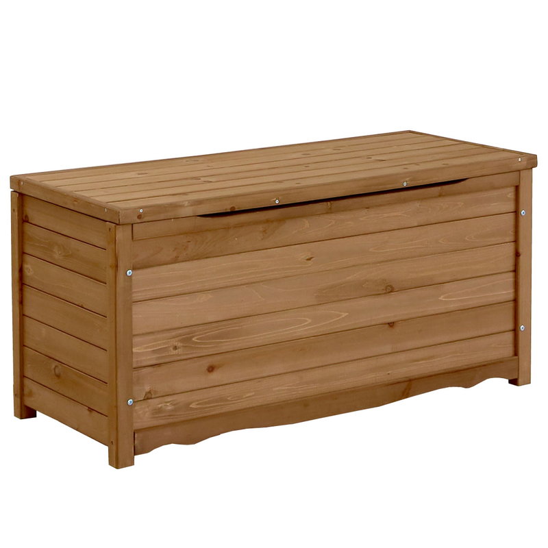 ボックスベンチ　収納ボックス　屋外　収納ストッカー　物置き　大容量　ガーデンベンチ　天然木　木製　幅106cm