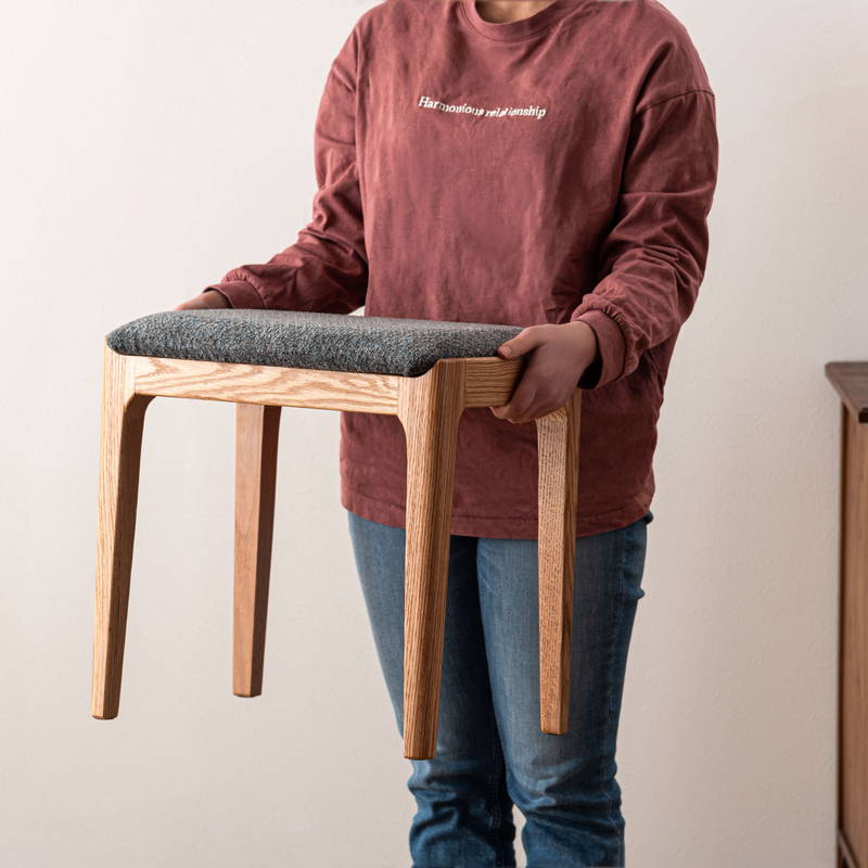 東谷 スツール 椅子 2脚セット ダイニングチェア デスクチェア 木製 天然木 レッドオーク 長方形 完成品 : インテリア家具のお店 カナ ...