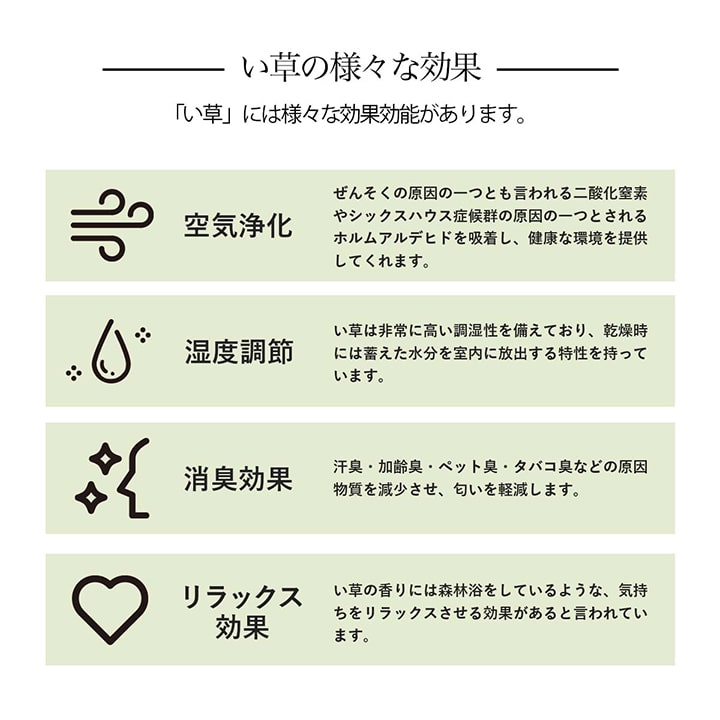 ござ 花ござ い草ラグ 畳の上敷き 江戸間 6畳 ルネ 格子柄 市松柄 和室 敷物 カーペット リビング ナチュラル シンプル 夏 抗菌防臭 消臭_4