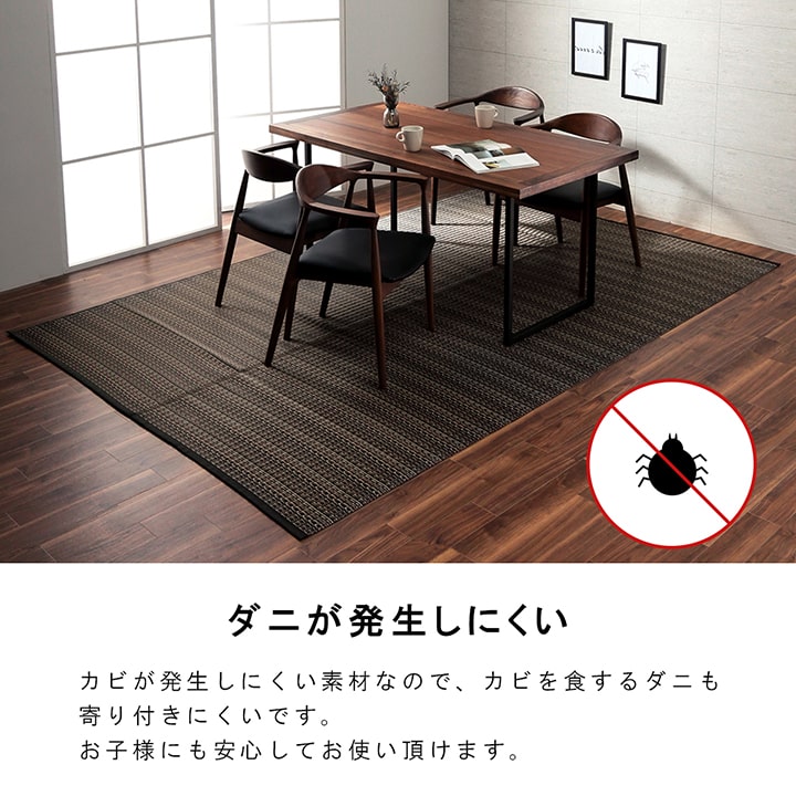 ラグマット 洗える い草風カーペット 本間 10畳 バルカン 絨毯 ラグ 拭ける 洗える PP素材 レジャーシート アウトドア 国産 日本製_5