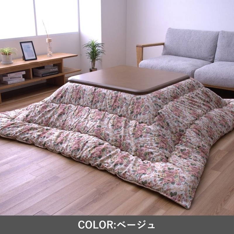こたつ布団 厚手 厚掛け布団 長方形 205×245cm ミッシェル おしゃれ フラワー 花柄_5