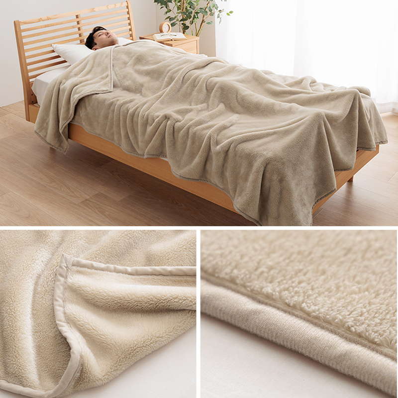 イケヒコ 毛布 シングル 長ロング 140×260cm 秋冬寝具 洗える 衿くり