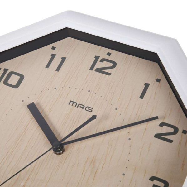 壁掛け時計 掛け時計 ウォールクロック 八角形 アナログ インテリア時計 直径30.2cm｜kanaemina-kagu｜03
