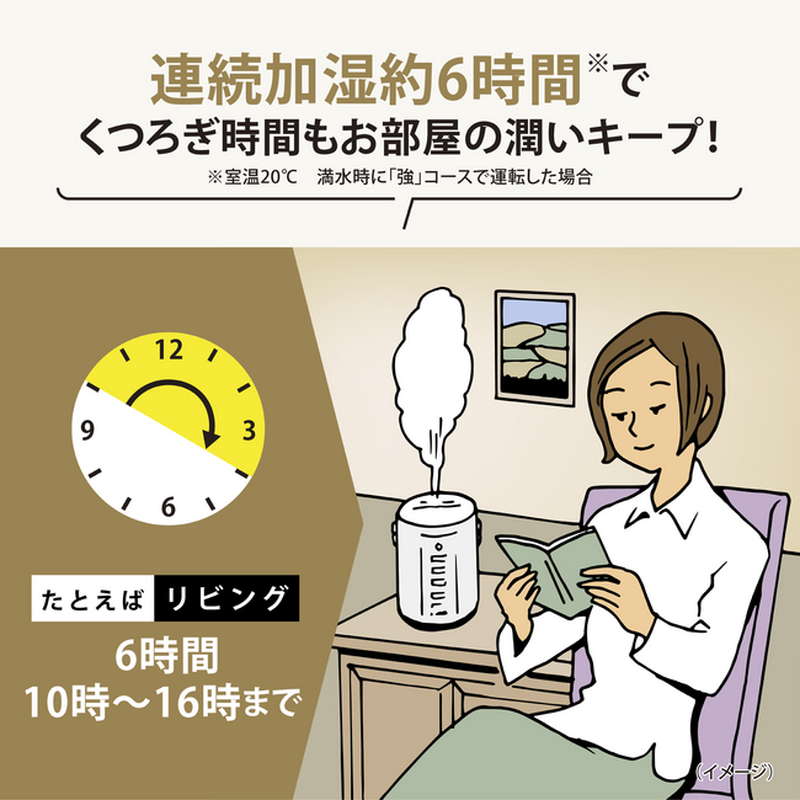 加湿器 スチーム式 象印 お手入れ簡単 蒸気スチーム式 加湿機 3L 木造8