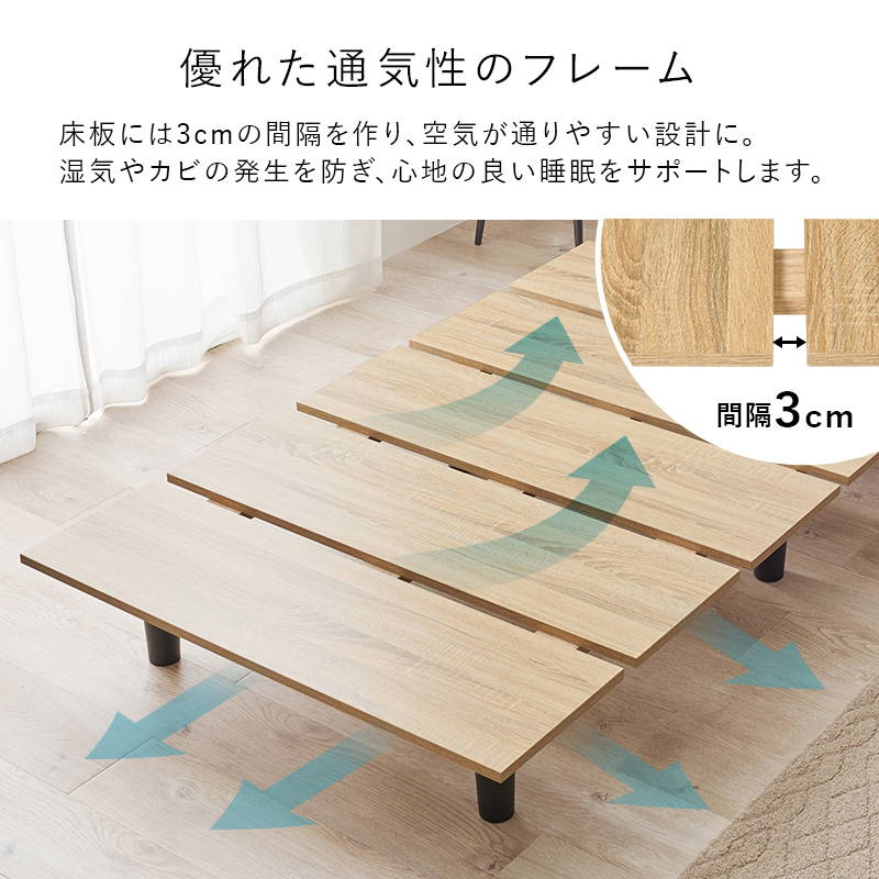 HAGiHARA（萩原） ベッド マットレス付シングルベッド ボンネルコイル