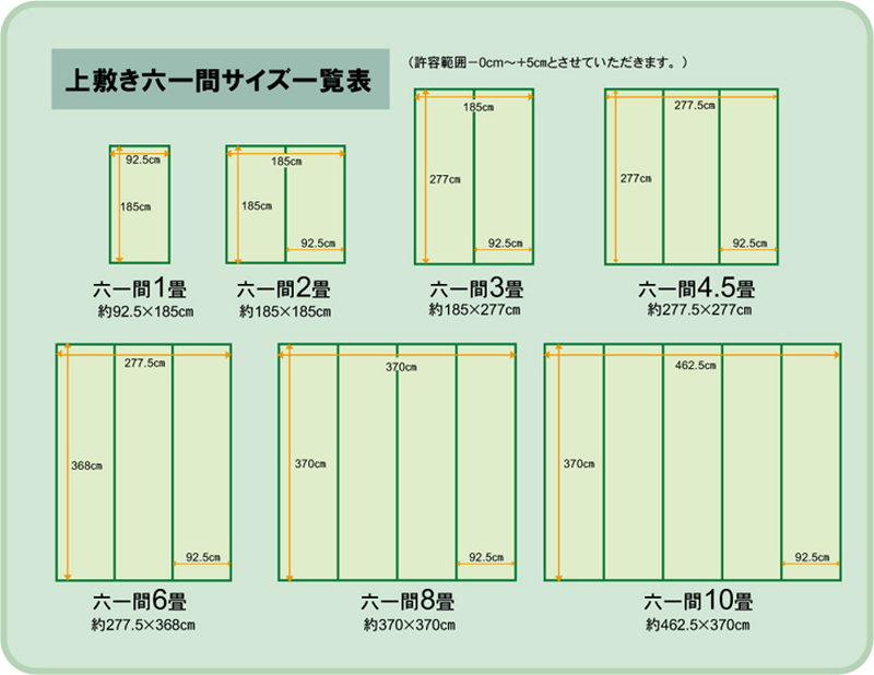 い草カーペット ラグ マット 六一間 8畳 約370×370cm 夏用 ござ 畳の上敷 畳の上に敷くもの 国産