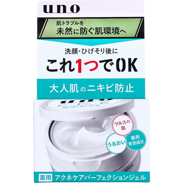 オールインワンジェル 大人肌のニキビ予防 UNO ウーノ 薬用 アクネケア パーフェクションジェル 90g｜kanaemina｜03