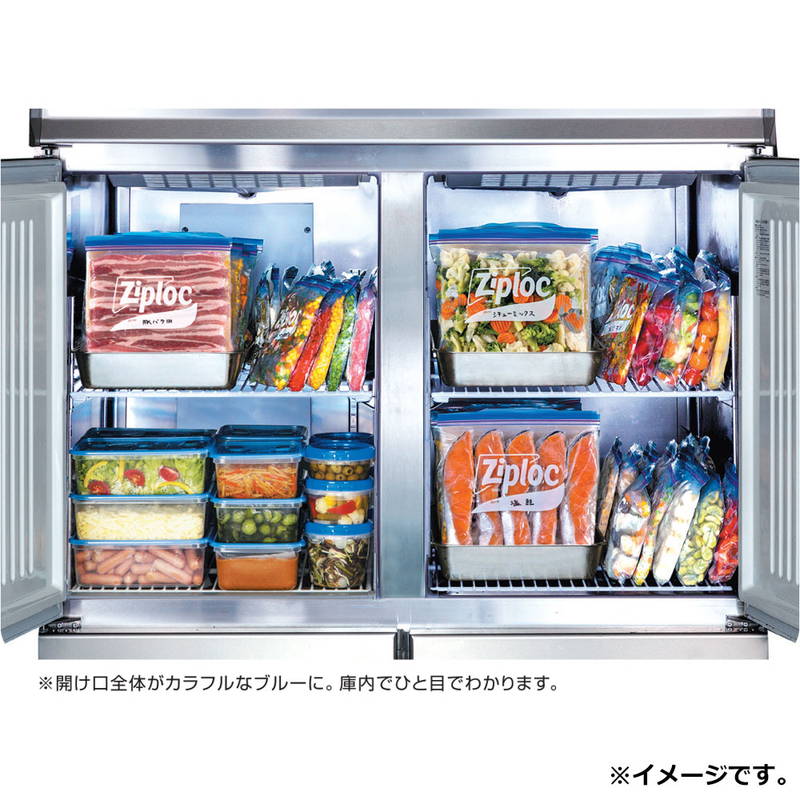 ジップロック 袋 大容量 業務用 ジップロック フリーザーバッグ Mサイズ 35枚入 冷凍 冷蔵 食品保存袋｜kanaemina｜06