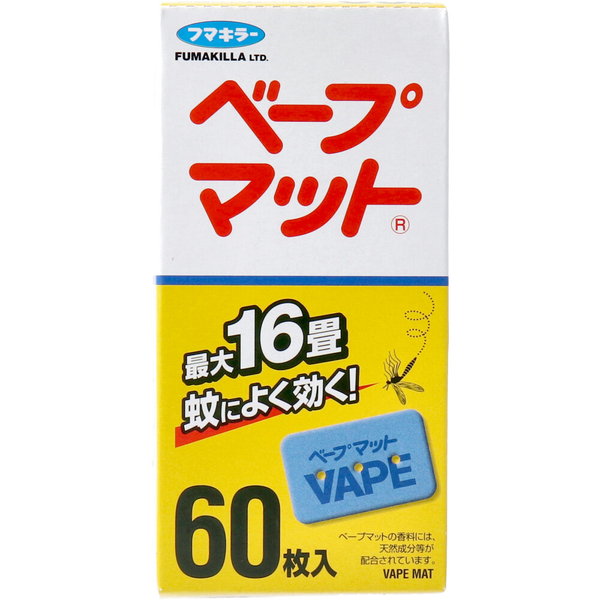 ベープマット 交換用 フマキラー ベープマット 香料入 60枚入｜kanaemina