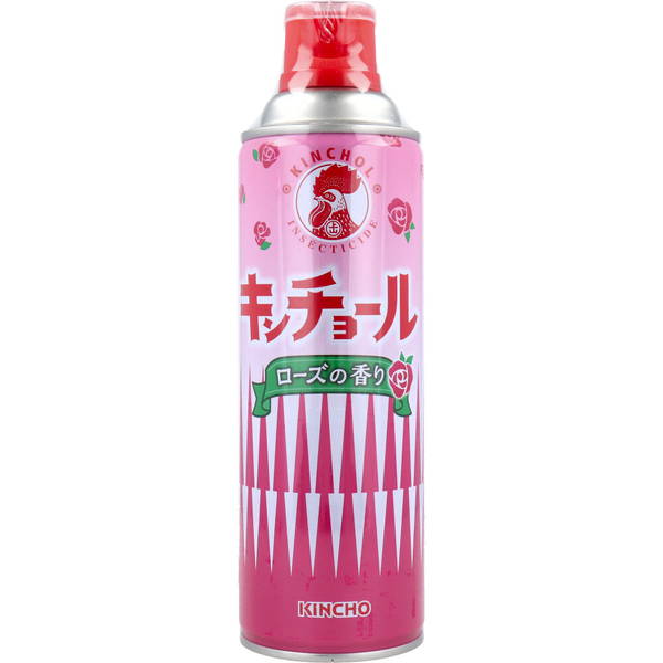 殺虫剤 殺虫スプレー ハエ・蚊退治 金鳥 キンチョール ローズの香り 450ml｜kanaemina