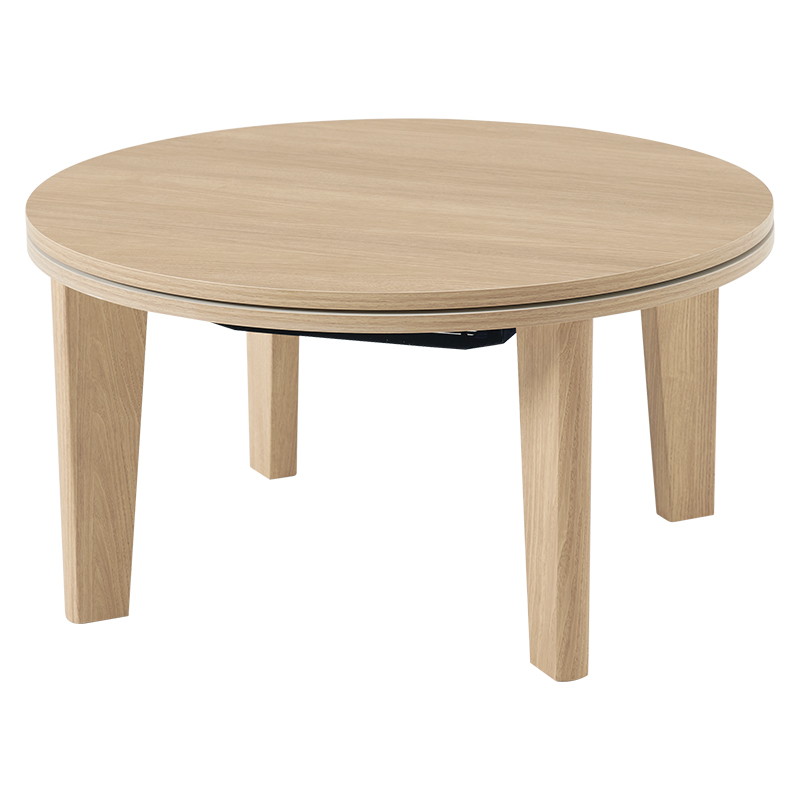 こたつテーブル 丸型 円形 直径68cm 小型 コンパクト 石英管ヒーター 300W おしゃれ 大理石調 木目調 ホワイトインテリア HAGiHARA（萩原） こたつテーブル 丸型 円形 直径68cm 小型 コンパクト