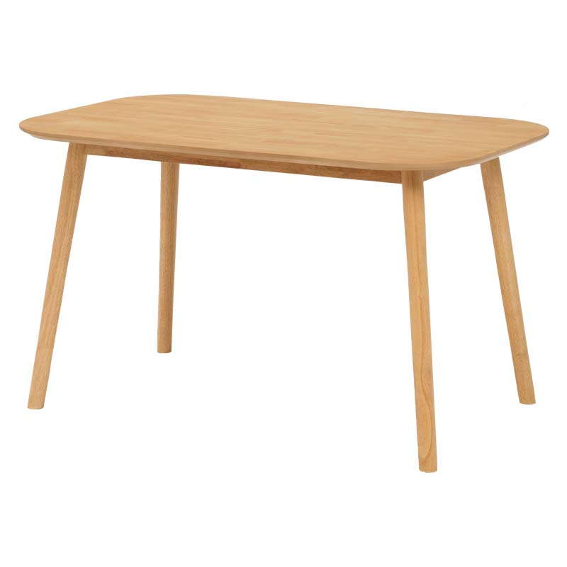 ダイニングテーブル カフェテーブル 長方形 120x75cm 木製 天然木 ラバーウッド 木目調 シンプル モノトーン_1