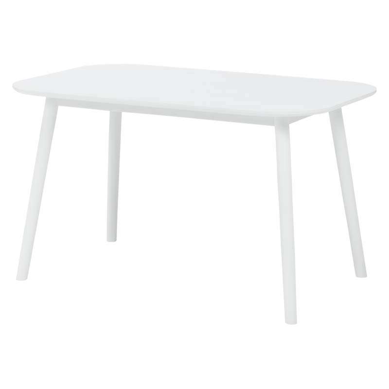 ダイニングテーブル カフェテーブル 長方形 120x75cm 木製 天然木 ラバーウッド 木目調 シンプル モノトーン_2