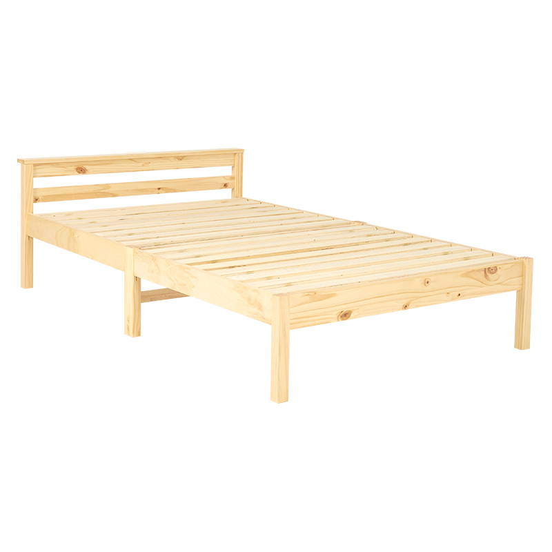 ベッド ベッドフレーム セミダブル 組み立て簡単 木製 すのこ床板 2口コンセント付き 頑丈 耐荷重...
