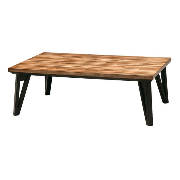 こたつテーブル リビング 家具調コタツ 長方形 120x75cm おしゃれ 木製 寄木細工調 フラットヒーター｜kanaemina｜02