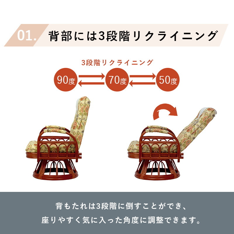 HAGiHARA（萩原） 回転座椅子 高座椅子 肘掛け付き ハイバック ハイ