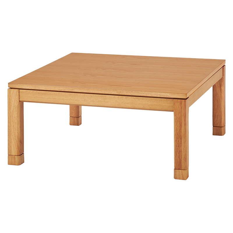 こたつテーブル ロータイプ 正方形 90×90cm 高さ38-43cm おしゃれ 木製 家具調 リビングこたつ センターテーブル 高さ調節 継脚付き｜kanaemina｜03
