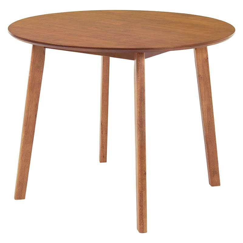 ダイニングテーブル カフェテーブル 円形 丸型 直径90cm 木製 天然木 ラバーウッド 木目調 シンプル モノトーン｜kanaemina｜04