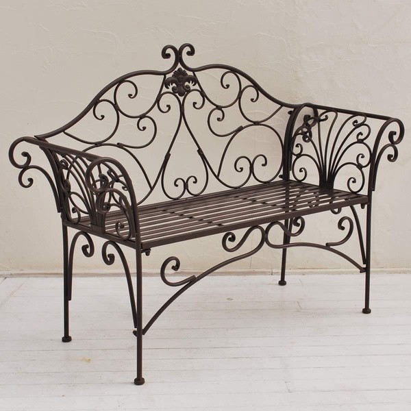 ガーデンベンチ アイアンベンチ アンティーク調 ホワイトアイアン