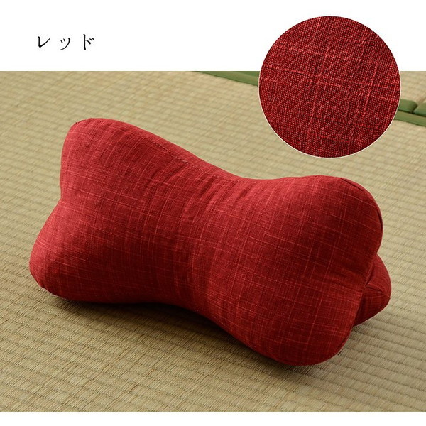 低反発枕 足枕 骨まくら 小さいミニ枕 お昼寝 クッション 約32×15cm 日本製 寝具 低反発チップパイプ｜kanaemina