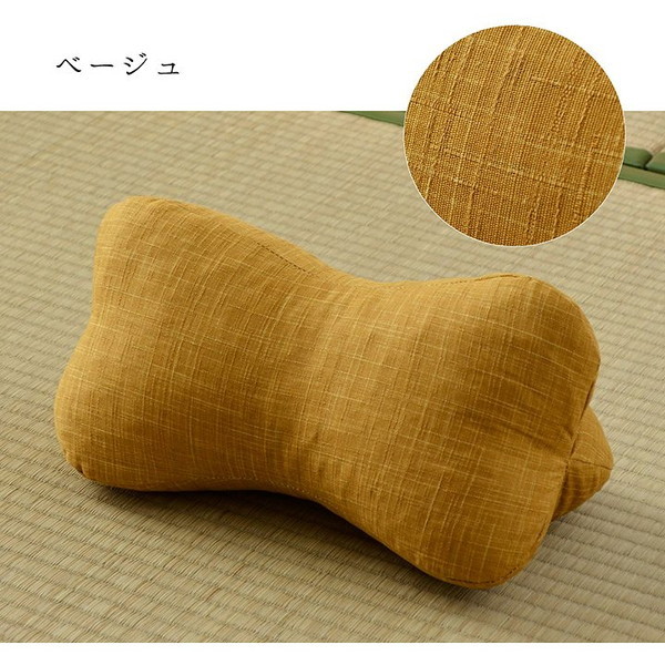 低反発枕 足枕 骨まくら 小さいミニ枕 お昼寝 クッション 約32×15cm 日本製 寝具 低反発チップパイプ｜kanaemina｜02