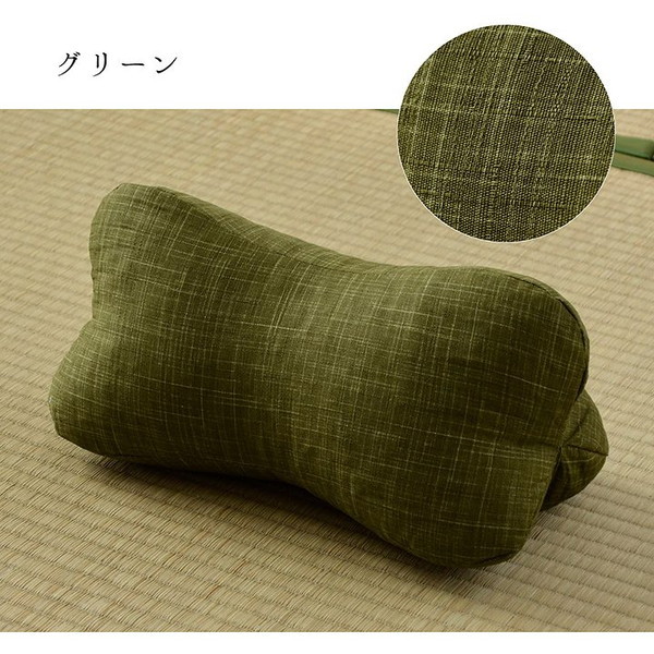 低反発枕 足枕 骨まくら 小さいミニ枕 お昼寝 クッション 約32×15cm 日本製 寝具 低反発チップパイプ｜kanaemina｜03