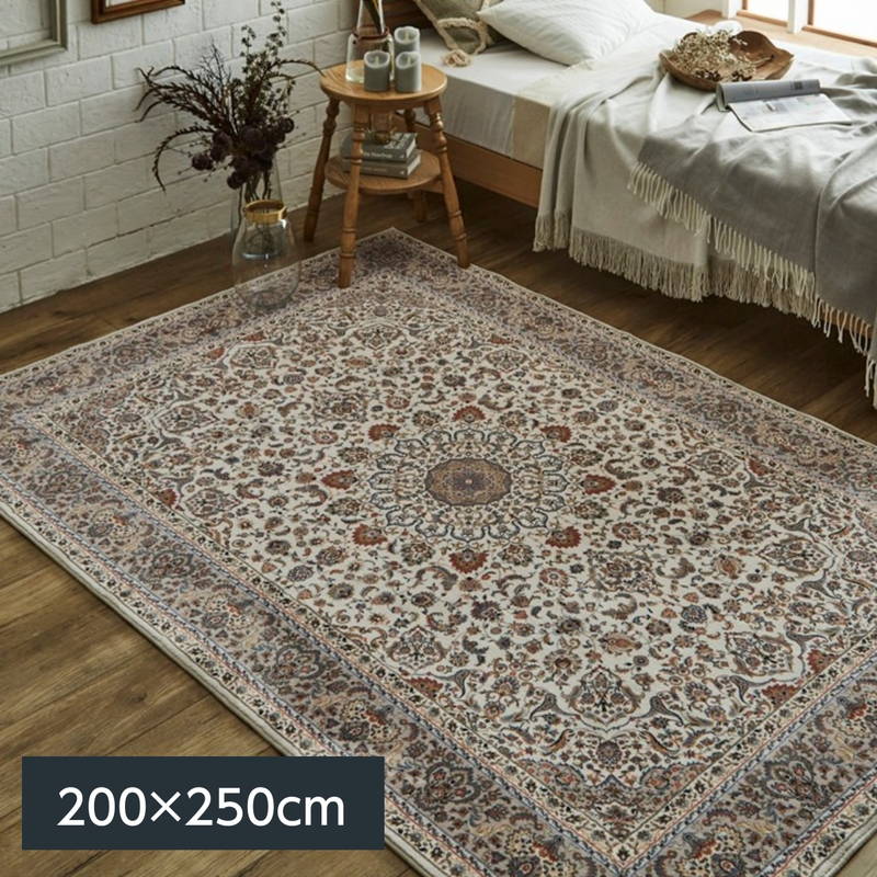 ラグマット カーペット 敷物 シャンティ 200×250cm 裏面滑り止め付き 床暖房 ホットカーペット対応