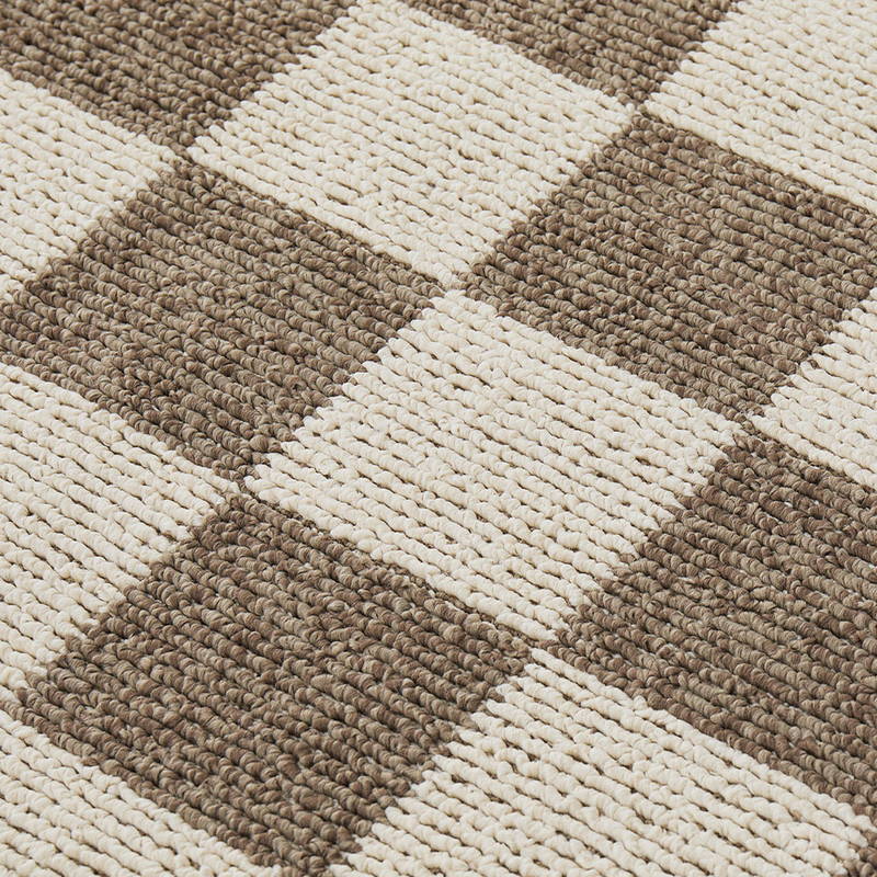 モダンダイニングラグ　220ｘ250cm キッチンマット付き　ベージュ HAGiHARA（萩原） ダイニングラグ ラグマット カーペット 220x250cm 6