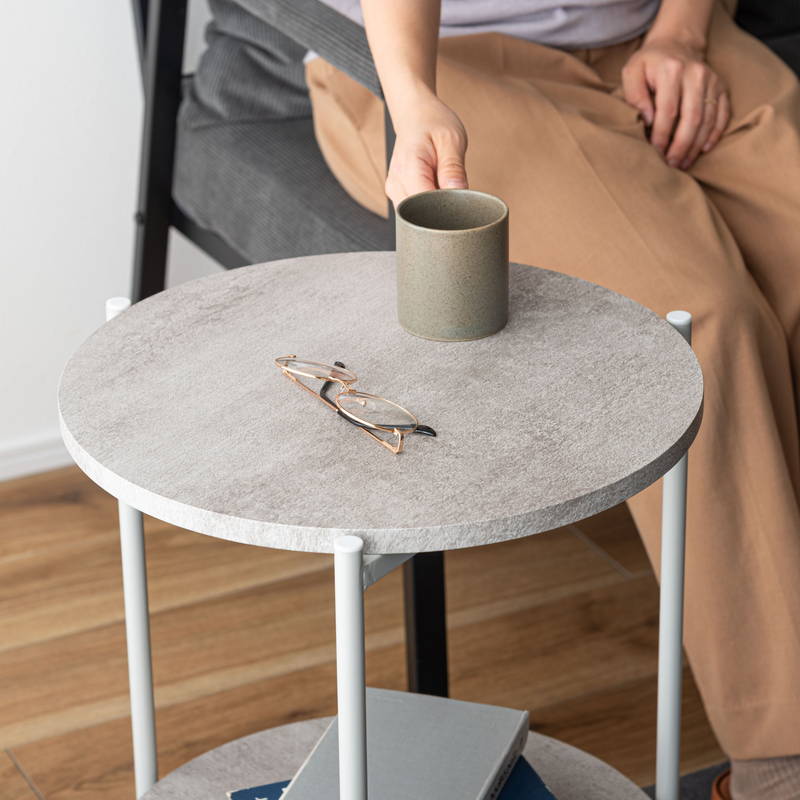 東谷 サイドテーブル ソファサイド ワゴン ラウンド 円形 丸型