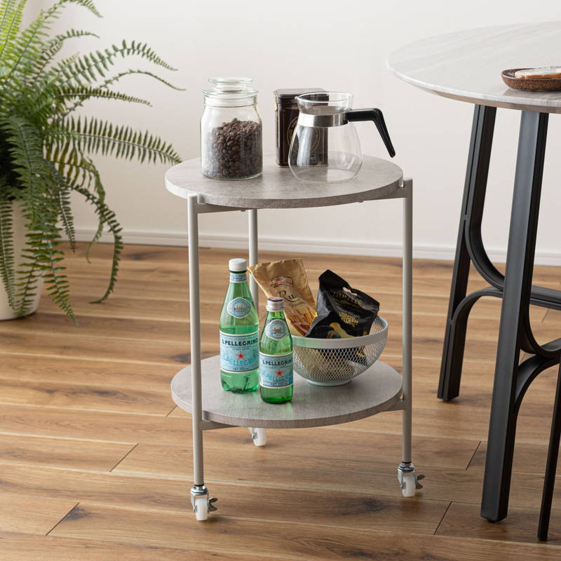 東谷 サイドテーブル ソファサイド ワゴン ラウンド 円形 丸型