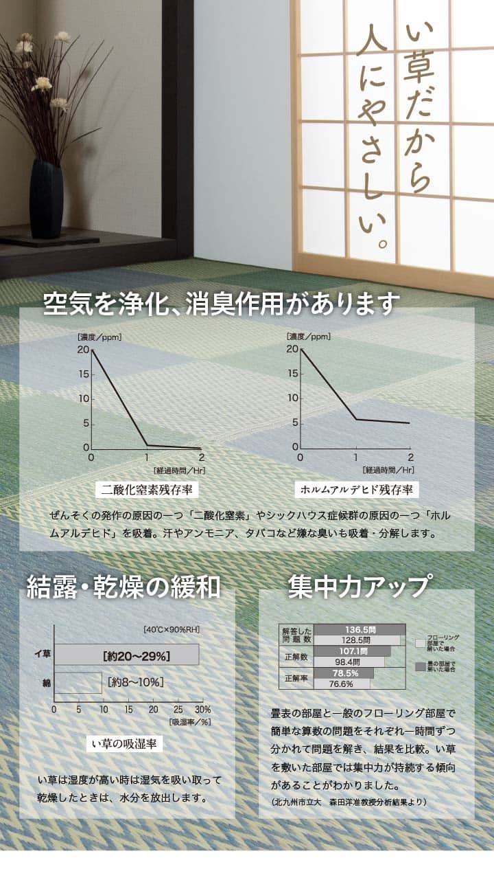 ラグ い草ラグ 花ござ 畳の上敷き 団地間 6畳 ピーア おしゃれ 和モダン 市松柄 和室 敷物 カーペット リビング フローリング 両面仕様_4